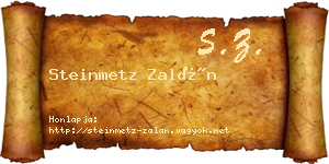 Steinmetz Zalán névjegykártya