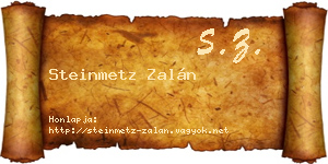 Steinmetz Zalán névjegykártya